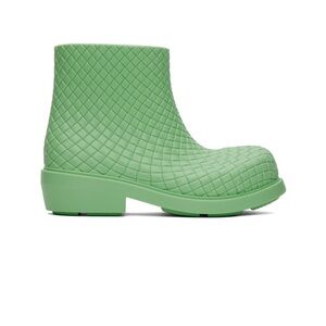 Bottega Veneta green fireman boots